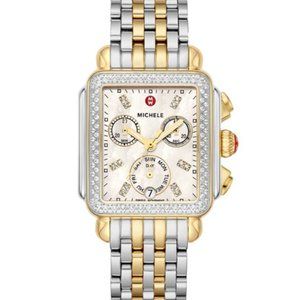 MICHELE bracelet watch with diamond bezel